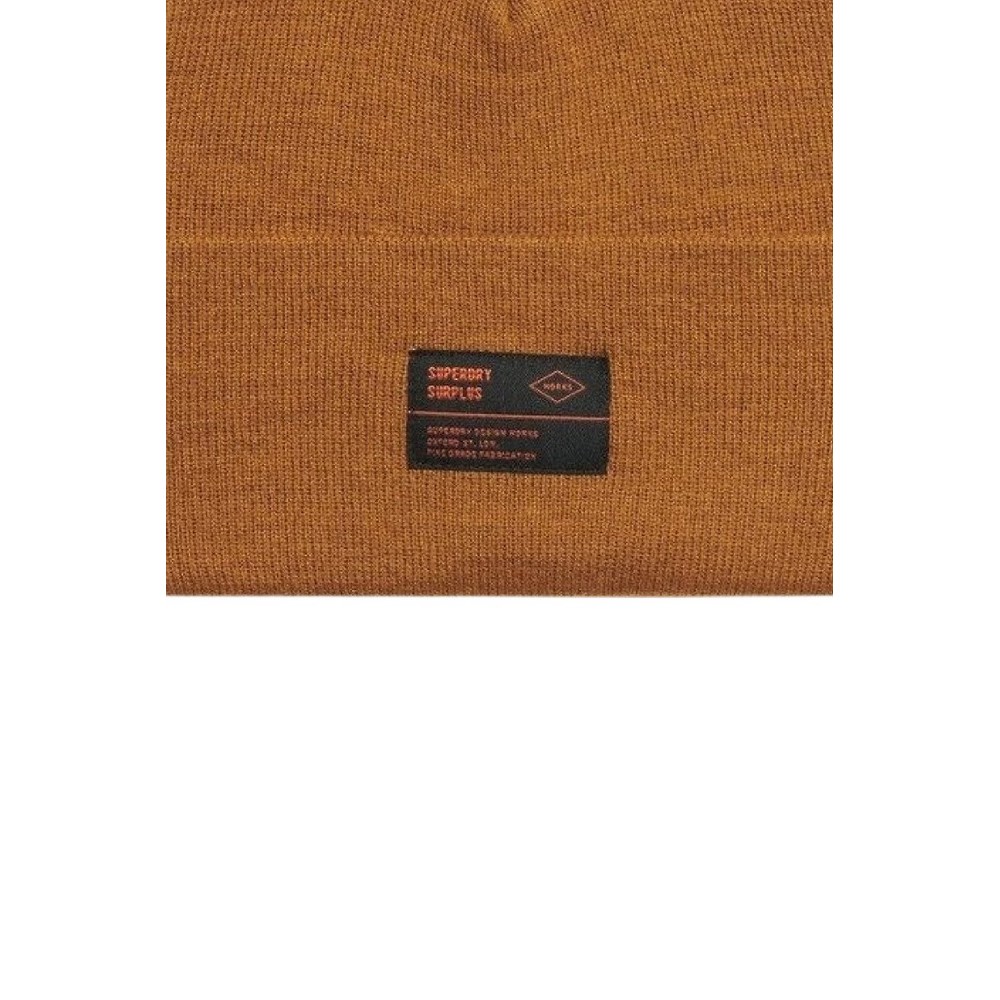 SUPERDRY D3 SDNA SURPLUS KNITTED BEANIE HAT ΣΚΟΥΦΟΣ ΓΥΝΑΙΚΕΙΟΣ BROWN