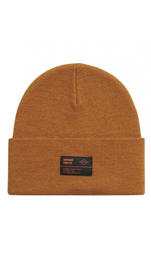 SUPERDRY D3 SDNA SURPLUS KNITTED BEANIE HAT ΣΚΟΥΦΟΣ ΓΥΝΑΙΚΕΙΟΣ BROWN