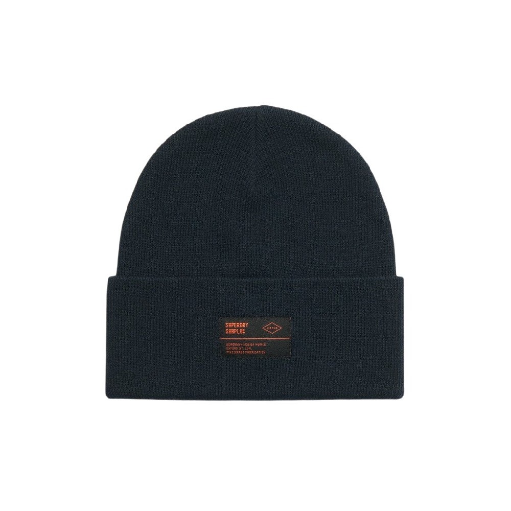 SUPERDRY D3 SDNA SURPLUS KNITTED BEANIE HAT ΣΚΟΥΦΟΣ ΓΥΝΑΙΚΕΙΟΣ NAVY