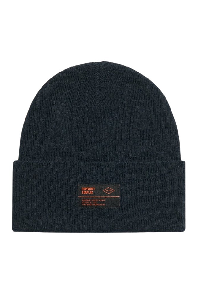 SUPERDRY D3 SDNA SURPLUS KNITTED BEANIE HAT ΣΚΟΥΦΟΣ ΓΥΝΑΙΚΕΙΟΣ NAVY