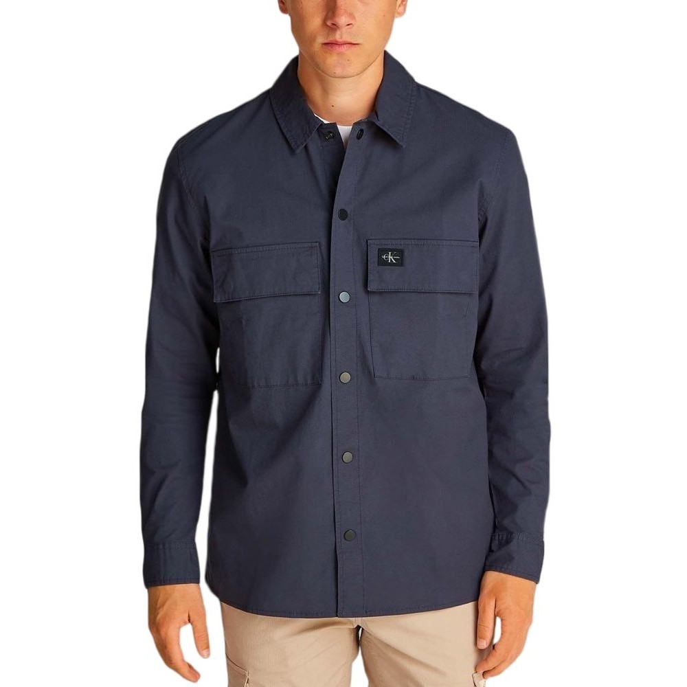 CALVIN KLEIN CARGO OVERSHIRT ΠΟΥΚΑΜΙΣΟ ΑΝΔΡΙΚΟ INK