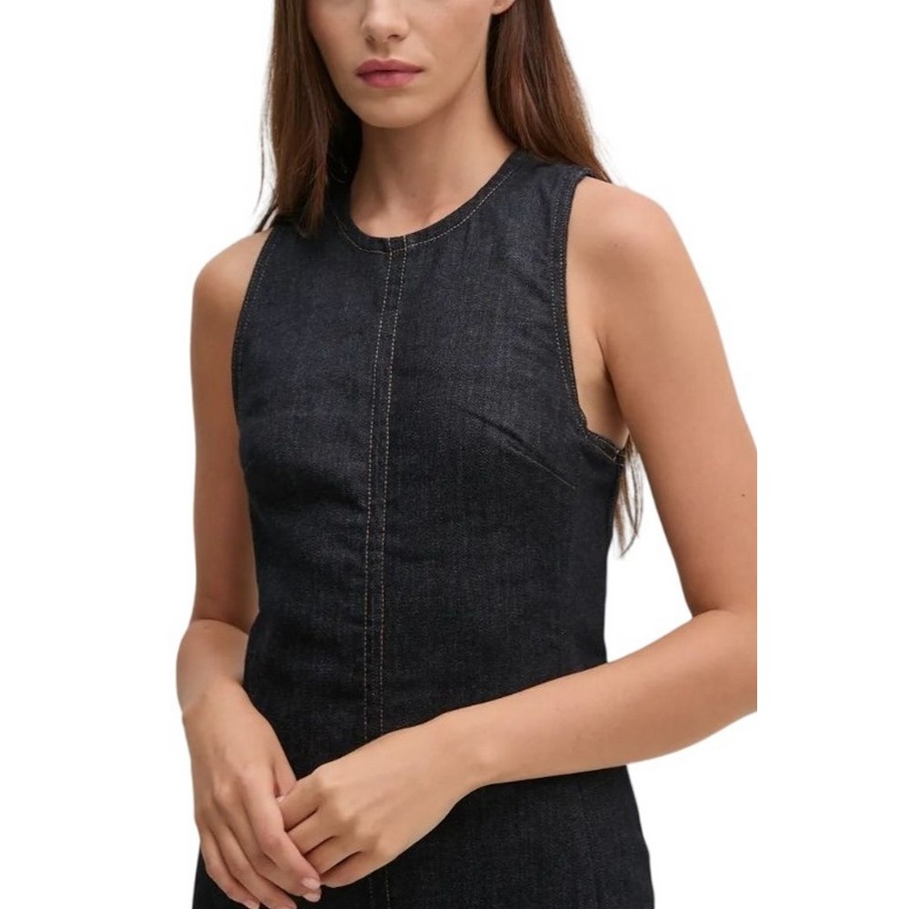 CALVIN KLEIN JEANS COLUMN DRESS ΦΟΡΕΜΑ ΓΥΝΑΙΚΕΙΟ BLUΕ DENIM