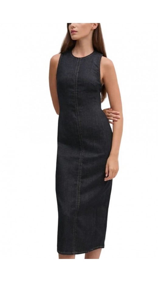 CALVIN KLEIN JEANS COLUMN DRESS ΦΟΡΕΜΑ ΓΥΝΑΙΚΕΙΟ BLUΕ DENIM