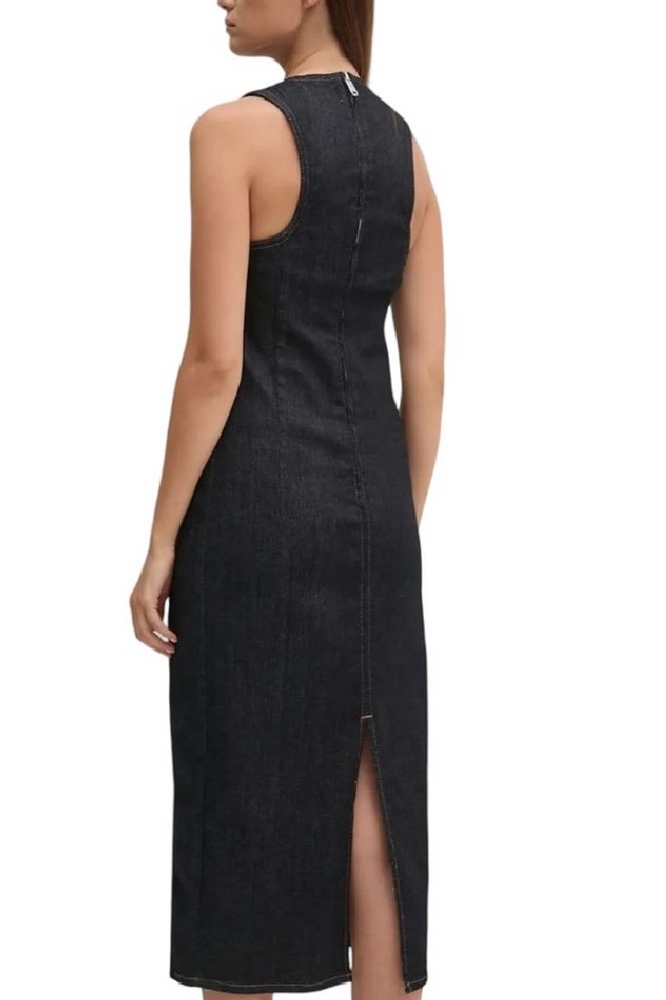 CALVIN KLEIN JEANS COLUMN DRESS ΦΟΡΕΜΑ ΓΥΝΑΙΚΕΙΟ BLUΕ DENIM