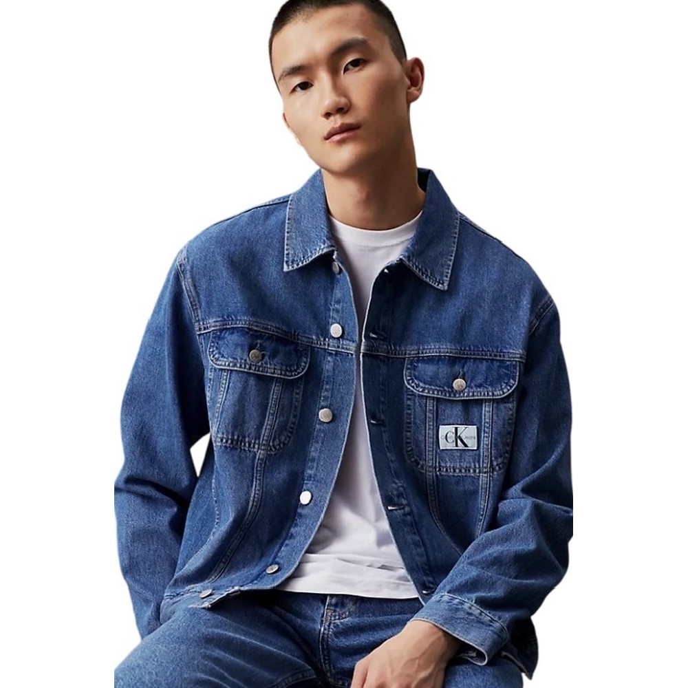 CALVIN KLEIN JEANS REGULAR 90's DENIM JACKET ΜΠΟΥΦΑΝ ΑΝΔΡΙΚΟ BLUΕ DENIM