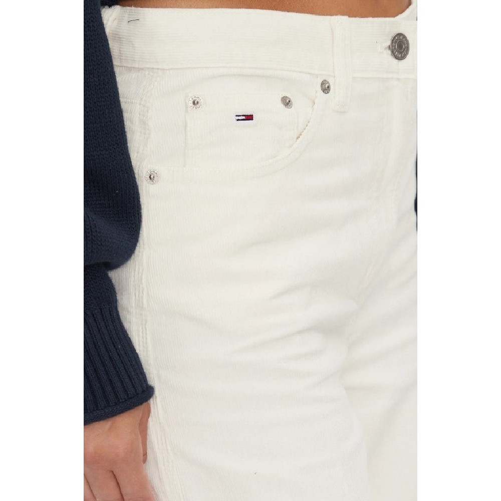 TOMMY JEANS CLAIRE FINE CORD PANT ΠΑΝΤΕΛΟΝΙ ΓΥΝΑΙΚΕΙΟ OFF WHITE