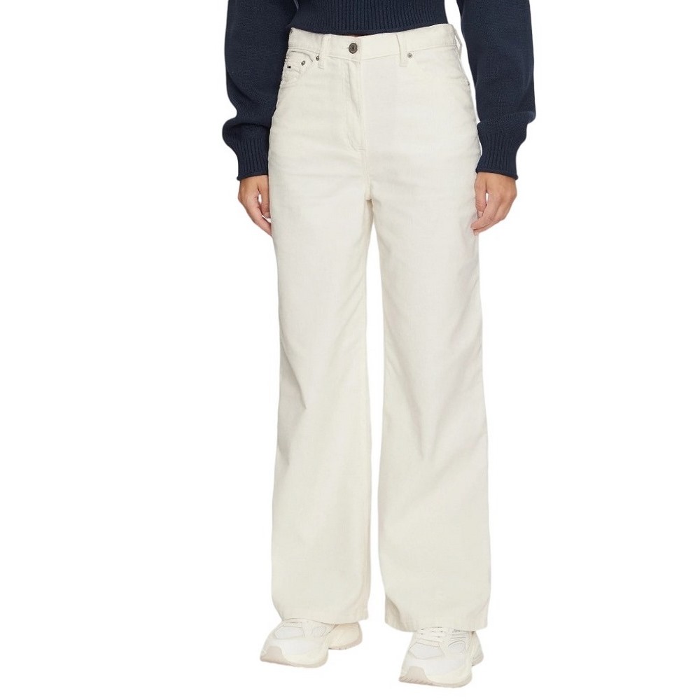 TOMMY JEANS CLAIRE FINE CORD PANT ΠΑΝΤΕΛΟΝΙ ΓΥΝΑΙΚΕΙΟ OFF WHITE