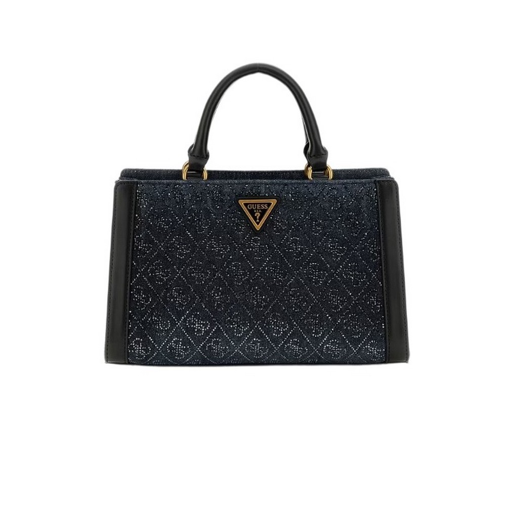 GUESS DILI SMALL SATCHEL ΤΣΑΝΤΑ ΓΥΝΑΙΚΕΙΑ BLACK DENIM