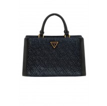 GUESS DILI SMALL SATCHEL ΤΣΑΝΤΑ ΓΥΝΑΙΚΕΙΑ BLACK DENIM