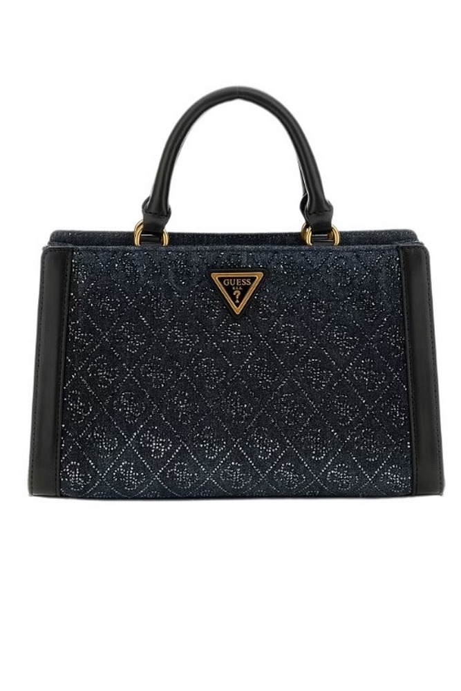 GUESS DILI SMALL SATCHEL ΤΣΑΝΤΑ ΓΥΝΑΙΚΕΙΑ BLACK DENIM