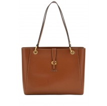 GUESS KUBA NOEL TOTE ΤΣΑΝΤΑ ΓΥΝΑΙΚΕΙΑ COGNAC