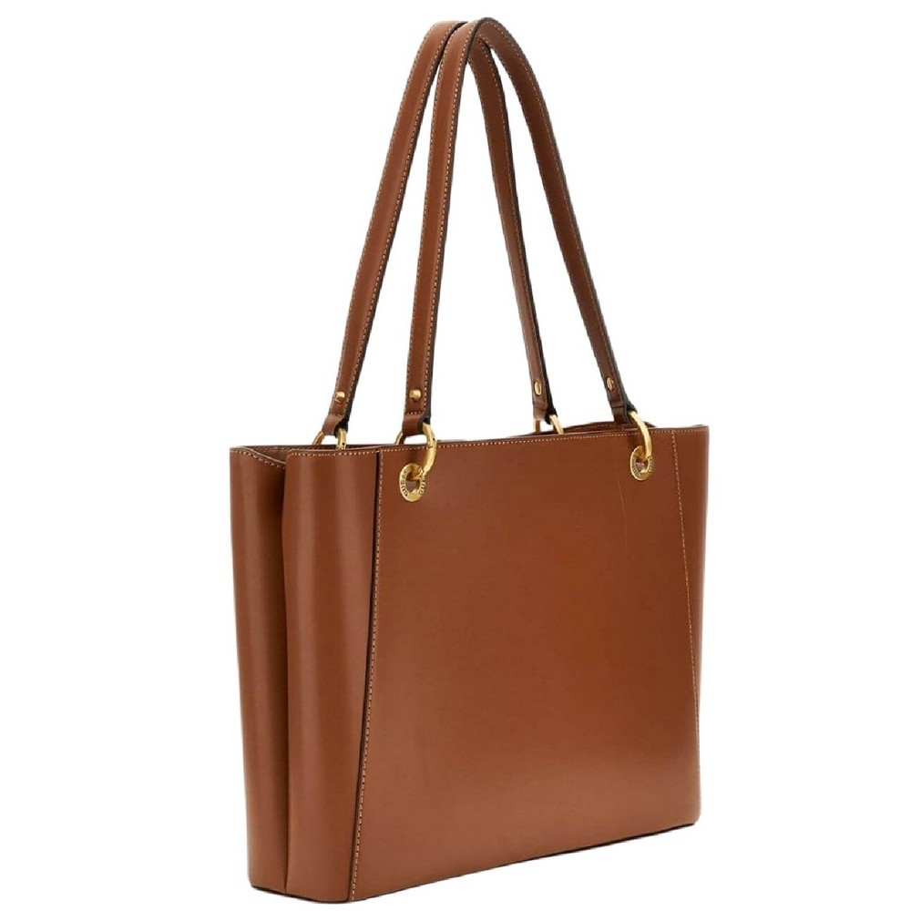 GUESS KUBA NOEL TOTE ΤΣΑΝΤΑ ΓΥΝΑΙΚΕΙΑ COGNAC