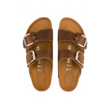 BIRKENSTOCK LEATHER ARIZONA BIG BUCKLE LEOI CORE ESSENTIAL CLASSIC ΠΑΝΤΟΦΛΑ ΓΥΝΑΙΚΕΙΑ COGNAC