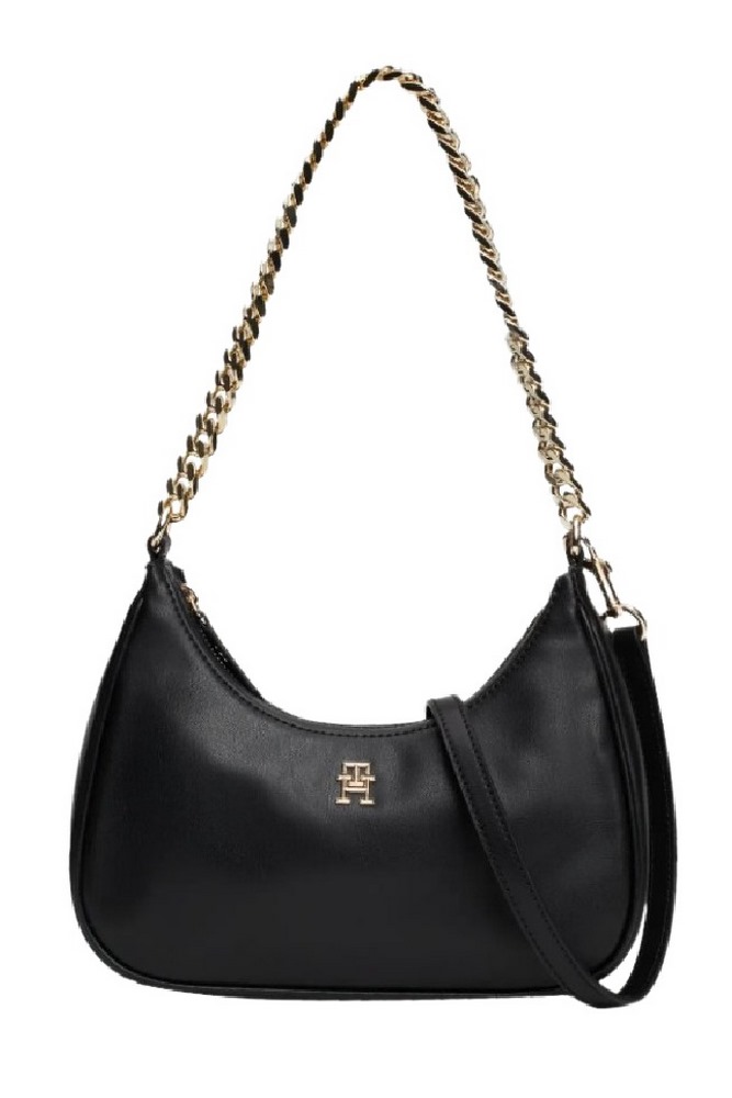 TOMMY HILFIGER REFINED CHAIN CROSSOVER ΤΣΑΝΤΑ ΓΥΝΑΙΚΕΙΑ BLACK