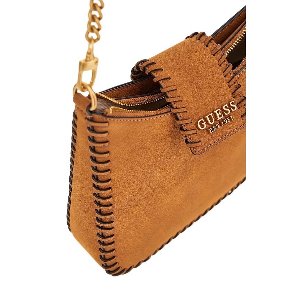 GUESS LIBERA SMALL HOBO ΤΣΑΝΤΑ ΓΥΝΑΙΚΕΙΑ COGNAC