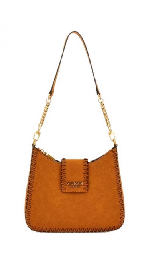 GUESS LIBERA SMALL HOBO ΤΣΑΝΤΑ ΓΥΝΑΙΚΕΙΑ COGNAC