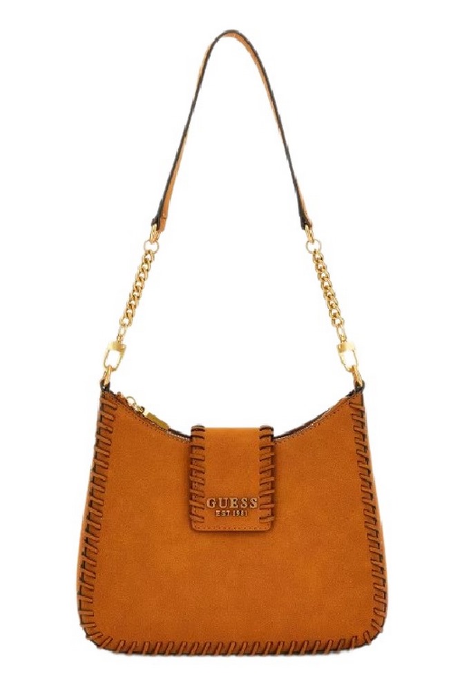 GUESS LIBERA SMALL HOBO ΤΣΑΝΤΑ ΓΥΝΑΙΚΕΙΑ COGNAC