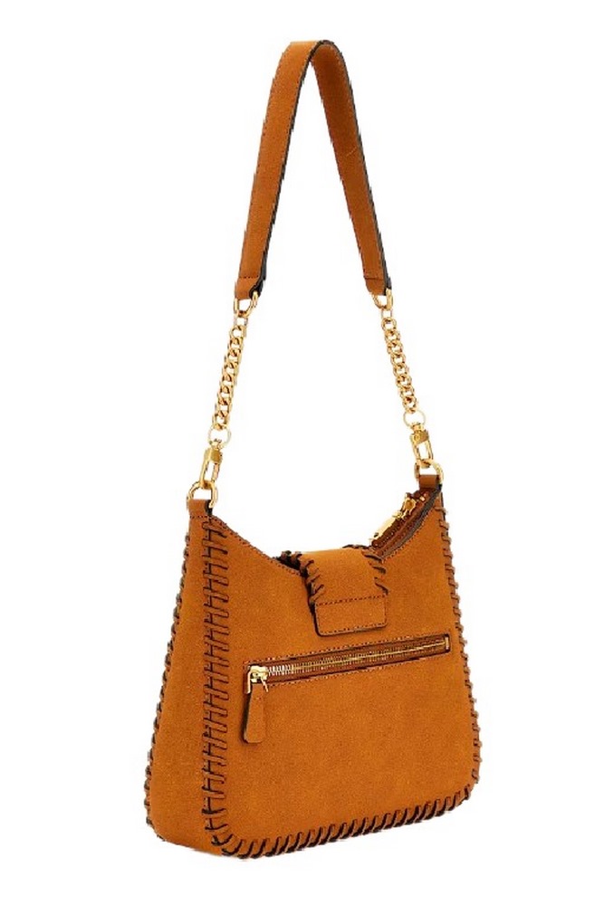 GUESS LIBERA SMALL HOBO ΤΣΑΝΤΑ ΓΥΝΑΙΚΕΙΑ COGNAC