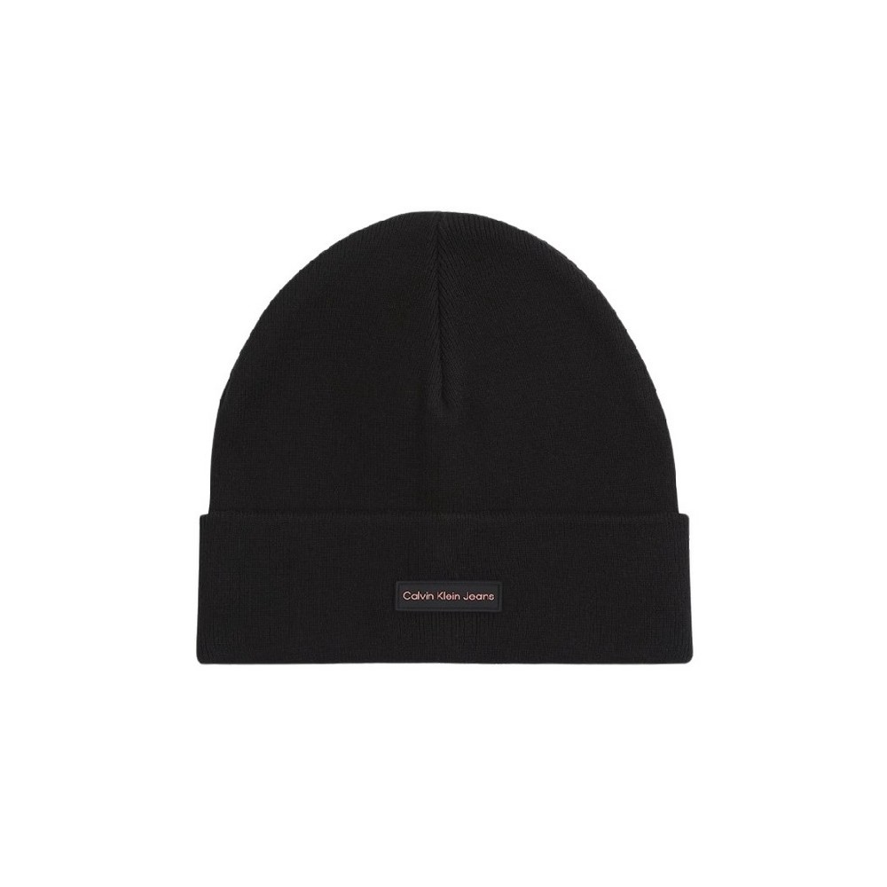 CALVIN KLEIN JEANS INST PATCH BEANIE ΣΚΟΥΦΟΣ ΓΥΝΑΙΚΕΙΟΣ BLACK