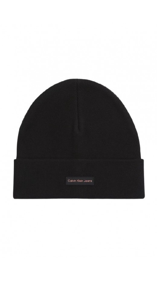 CALVIN KLEIN JEANS INST PATCH BEANIE ΣΚΟΥΦΟΣ ΓΥΝΑΙΚΕΙΟΣ BLACK