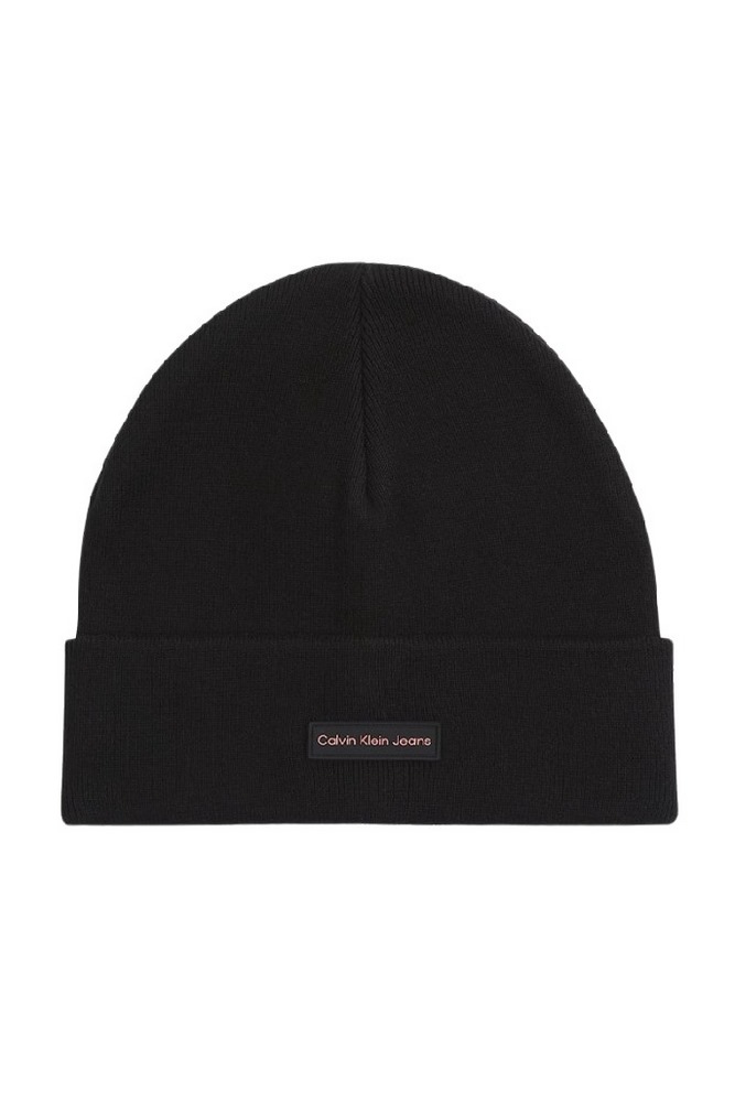 CALVIN KLEIN JEANS INST PATCH BEANIE ΣΚΟΥΦΟΣ ΓΥΝΑΙΚΕΙΟΣ BLACK