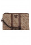 GUESS NOREEN SLG DBL ZIP ORGANIZER ΠΟΡΤΟΦΟΛΙ ΓΥΝΑΙΚΕΙΟ LATTE