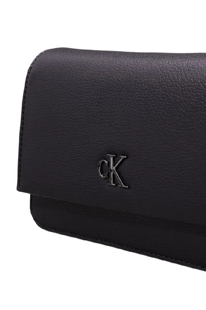 CALVIN KLEIN JEANS MINIMAL MONOGRAM EW FLAP ΤΣΑΝΤΑ ΓΥΝΑΙΚΕΙΑ BLACK