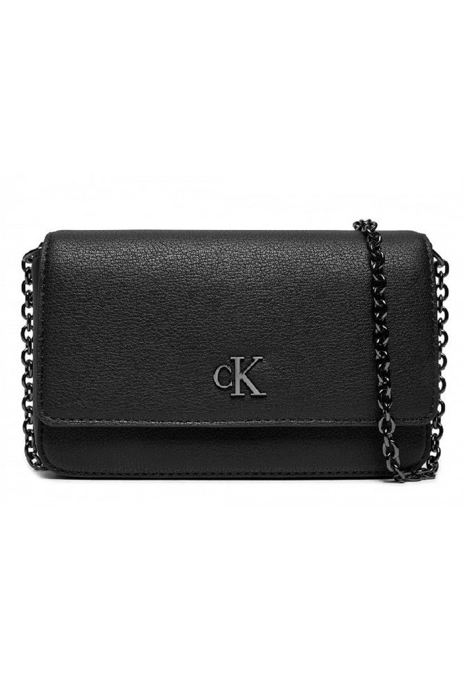 CALVIN KLEIN JEANS MINIMAL MONOGRAM EW FLAP ΤΣΑΝΤΑ ΓΥΝΑΙΚΕΙΑ BLACK