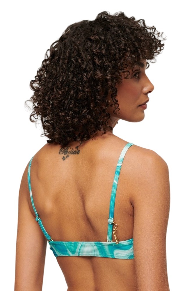 SUPERDRY SDCD PRINT BRALETTE BIKINI TOP ΜΑΓΙΟ ΓΥΝΑΙΚΕΙΟ AQUA