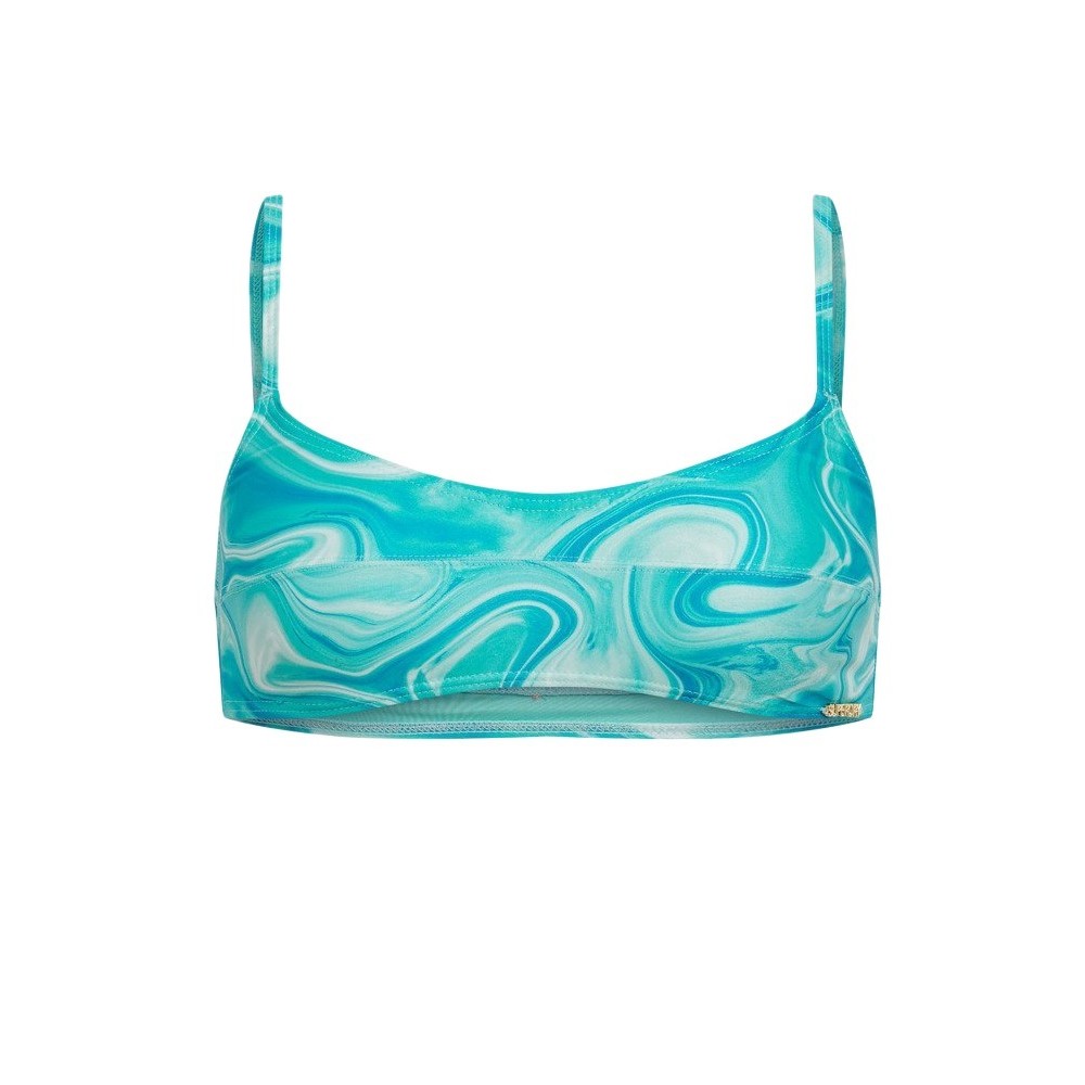 SUPERDRY SDCD PRINT BRALETTE BIKINI TOP ΜΑΓΙΟ ΓΥΝΑΙΚΕΙΟ AQUA