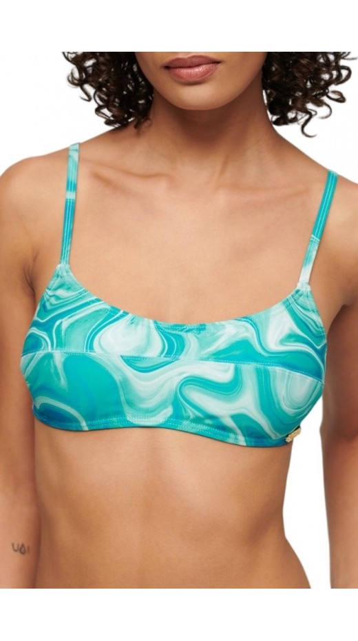 SUPERDRY SDCD PRINT BRALETTE BIKINI TOP ΜΑΓΙΟ ΓΥΝΑΙΚΕΙΟ AQUA