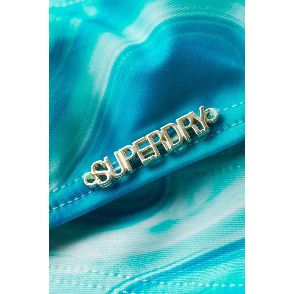 SUPERDRY SDCD PRINT BRALETTE BIKINI TOP ΜΑΓΙΟ ΓΥΝΑΙΚΕΙΟ AQUA