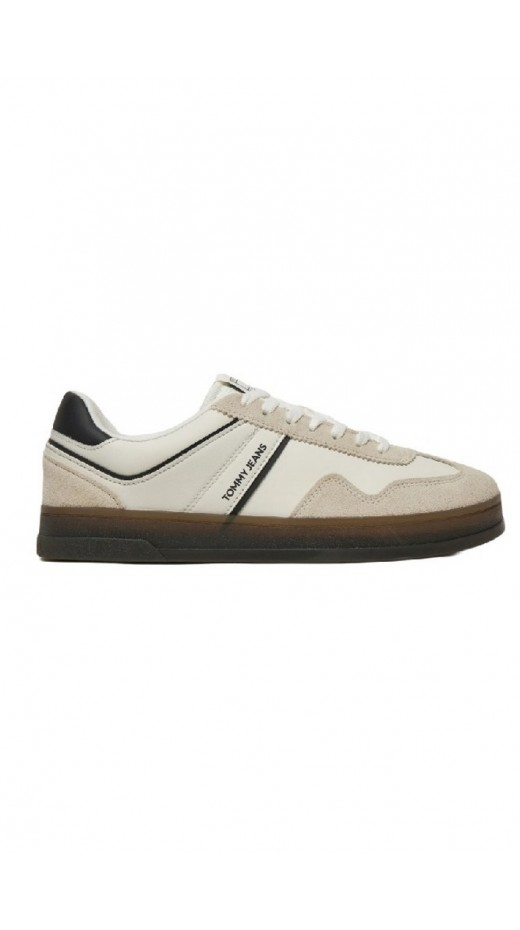 TOMMY JEANS THE GREENWICH LEATHER ΠΑΠΟΥΤΣΙ ΑΝΔΡΙΚΟ WHITE/BLACK