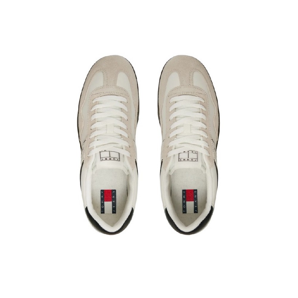 TOMMY JEANS THE GREENWICH LEATHER ΠΑΠΟΥΤΣΙ ΑΝΔΡΙΚΟ WHITE/BLACK