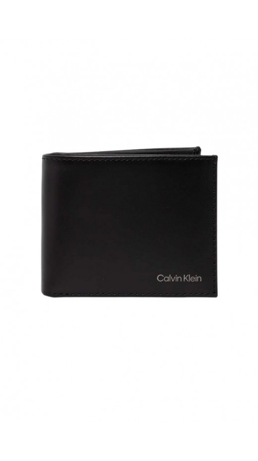 CALVIN KLEIN SMOOTH BIFOLD 5CC W/COIN ΠΟΡΤΟΦΟΛΙ ΑΝΔΡΙΚΟ BLACK