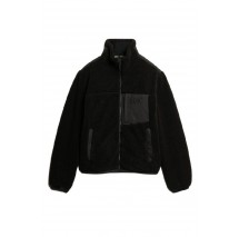 SUPERDRY D3 SDCD RELAXED FLEECE TREKKER JACKET ΜΠΟΥΦΑΝ ΑΝΔΡΙΚΟ BLACK