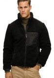 SUPERDRY D3 SDCD RELAXED FLEECE TREKKER JACKET ΜΠΟΥΦΑΝ ΑΝΔΡΙΚΟ BLACK