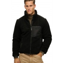 SUPERDRY D3 SDCD RELAXED FLEECE TREKKER JACKET ΜΠΟΥΦΑΝ ΑΝΔΡΙΚΟ BLACK