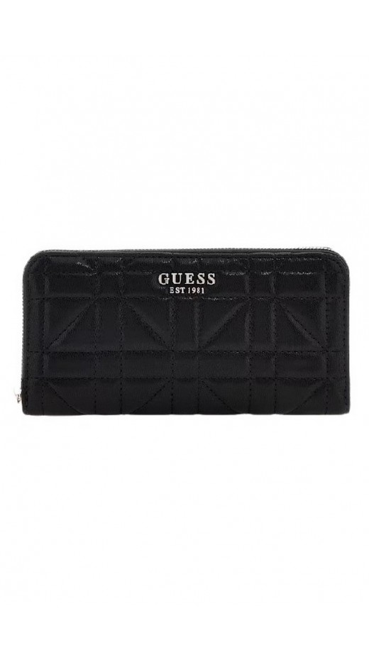 GUESS ASSIA SLG LARGE ZIP AROUND ΠΟΡΤΟΦΟΛΙ ΓΥΝΑΙΚΕΙΟ BLACK