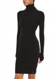 CALVIN KLEIN JEANS WOVEN LABEL TIGHT SWEATER DRESS ΦΟΡΕΜΑ ΓΥΝΑΙΚΕΙΟ BLACK