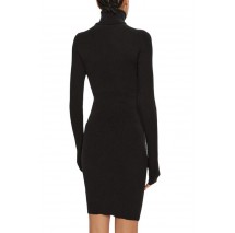 CALVIN KLEIN JEANS WOVEN LABEL TIGHT SWEATER DRESS ΦΟΡΕΜΑ ΓΥΝΑΙΚΕΙΟ BLACK