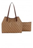 GUESS VIKKY II 2 IN 1 TOTE ΤΣΑΝΤΑ ΓΥΝΑΙΚΕΙΑ LATTE