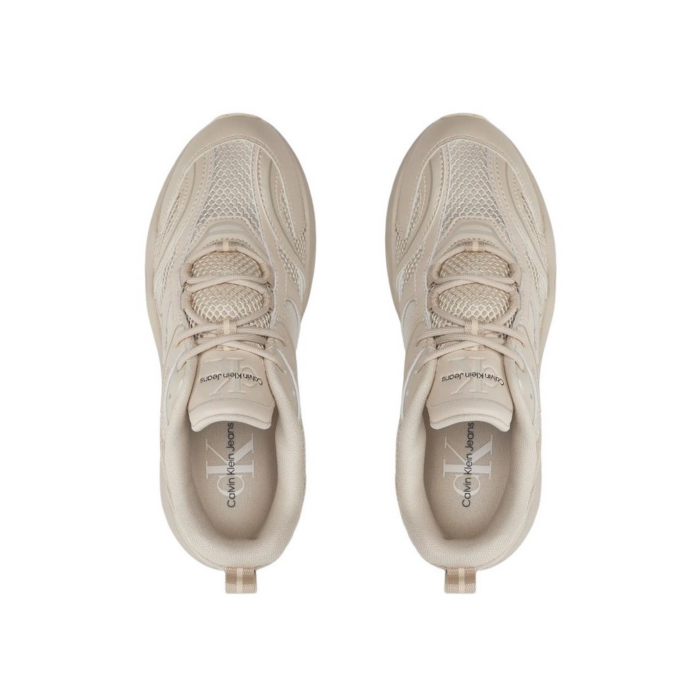 CALVIN KLEIN JEANS RETRO TENNIS LOW LACE ΠΑΠΟΥΤΣΙ ΓΥΝΑΙΚΕΙΟ EGGSHELL