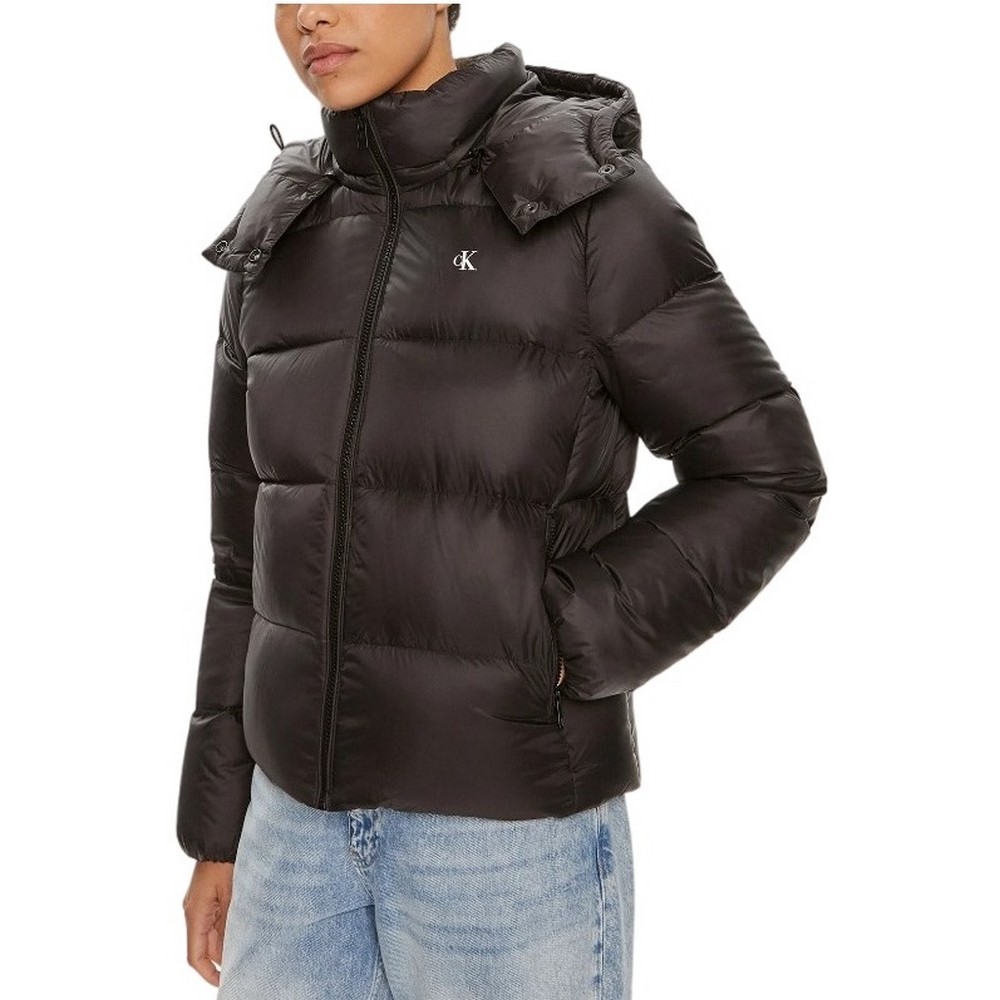 CALVIN KLEIN JEANS DOWN SHORT PUFFER ΜΠΟΥΦΑΝ ΓΥΝΑΙΚΕΙΟ BLACK