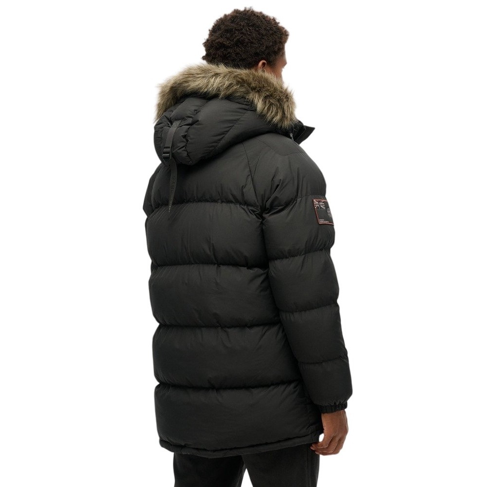 SUPERDRY D3 OVIN EVEREST LONGLINE BAFFLED PARKA ΜΠΟΥΦΑΝ ΑΝΔΡΙΚΟ BLACK