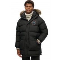 SUPERDRY D3 OVIN EVEREST LONGLINE BAFFLED PARKA ΜΠΟΥΦΑΝ ΑΝΔΡΙΚΟ BLACK