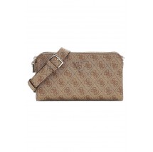 GUESS ECO ERICA STATUS CROSSBODY ΤΣΑΝΤΑ ΓΥΝΑΙΚΕΙΑ LATTE