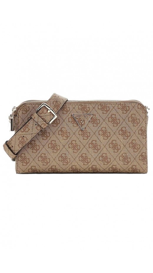 GUESS ECO ERICA STATUS CROSSBODY ΤΣΑΝΤΑ ΓΥΝΑΙΚΕΙΑ LATTE