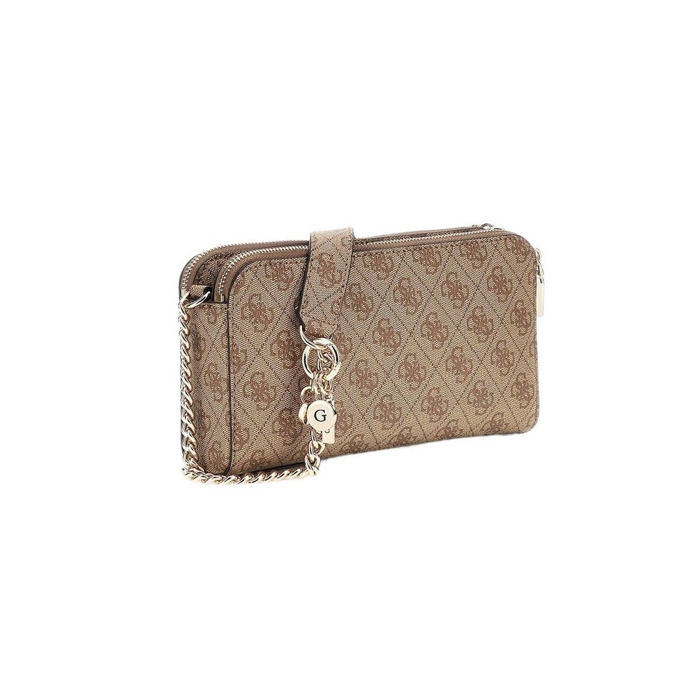 GUESS ECO ERICA STATUS CROSSBODY ΤΣΑΝΤΑ ΓΥΝΑΙΚΕΙΑ LATTE