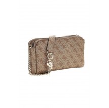 GUESS ECO ERICA STATUS CROSSBODY ΤΣΑΝΤΑ ΓΥΝΑΙΚΕΙΑ LATTE